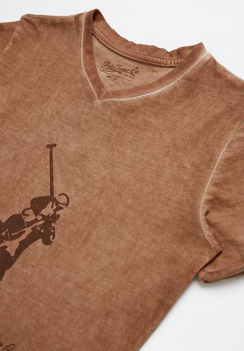 POLO - Bryce printed tee - rust