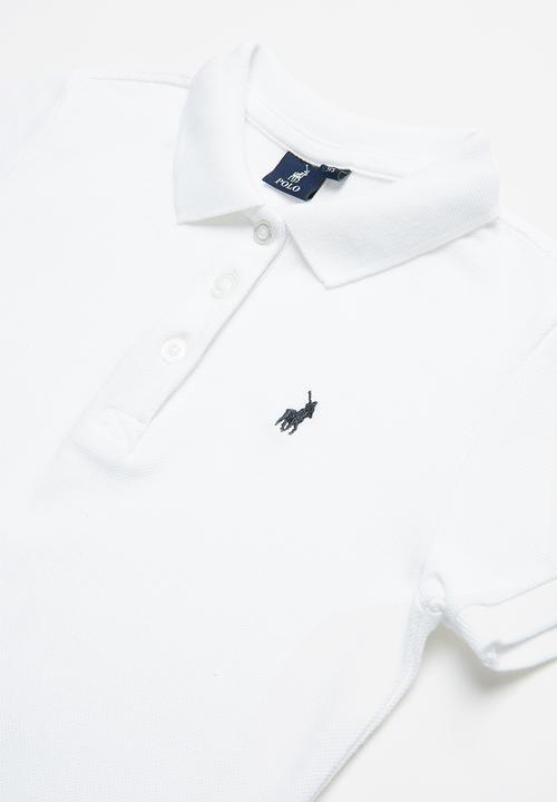 POLO - Alexis frilled golfer dress - white