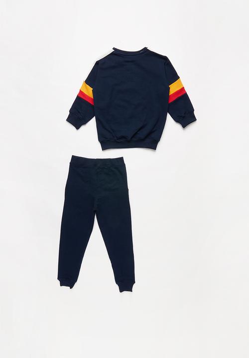 Pop Candy - Kids tracksuit - navy & orange