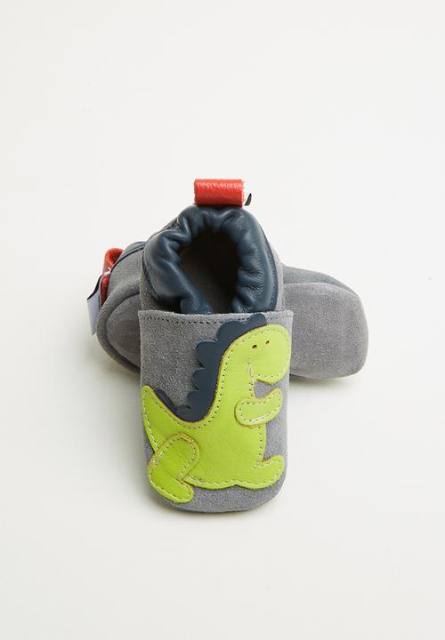 shooshoos - Dino roar slip on - grey 