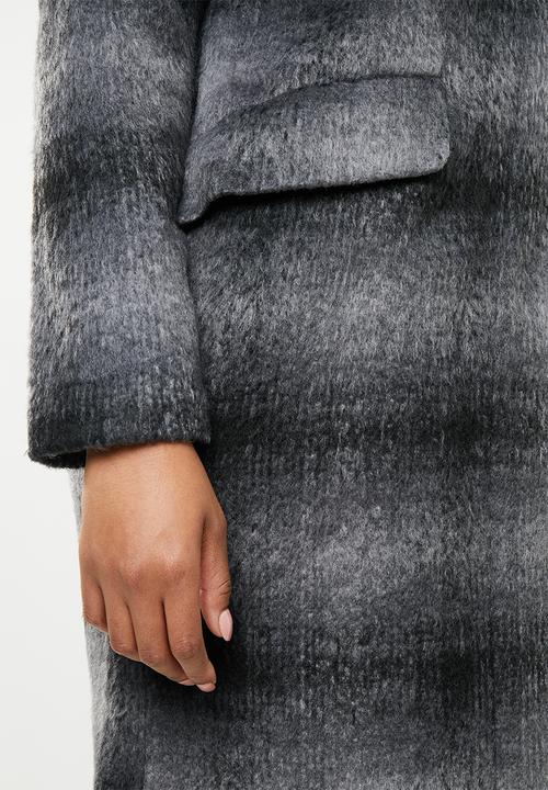 STYLE REPUBLIC PLUS - Coat with zip and press stud closure - charcoal & black 