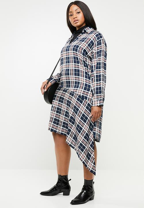 Superbalist - Asymmetrical shirt dress - multi