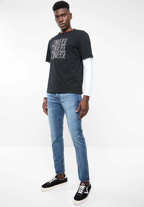 Converse - Converse logo remix tee - black