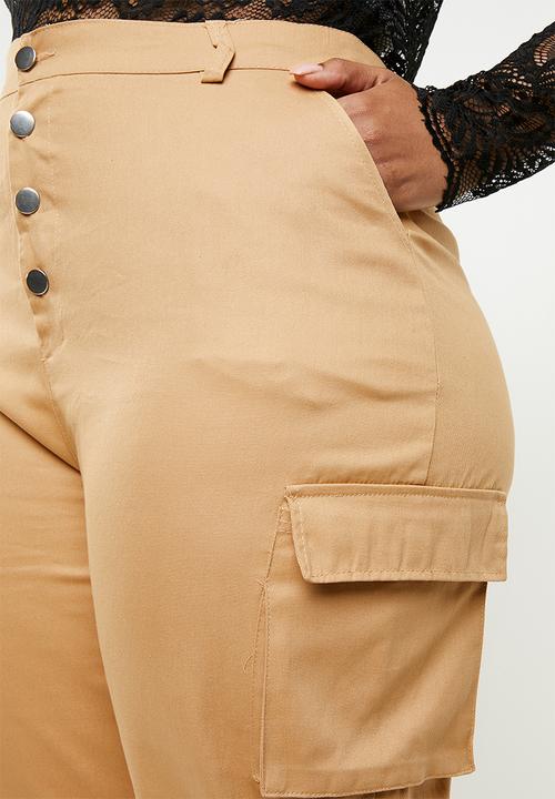 Missguided - Curve side pocket trousers - tan