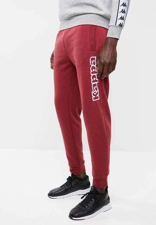 kappa burgundy joggers