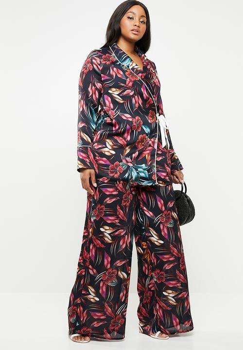 Missguided - Curve floral print trousers - multi