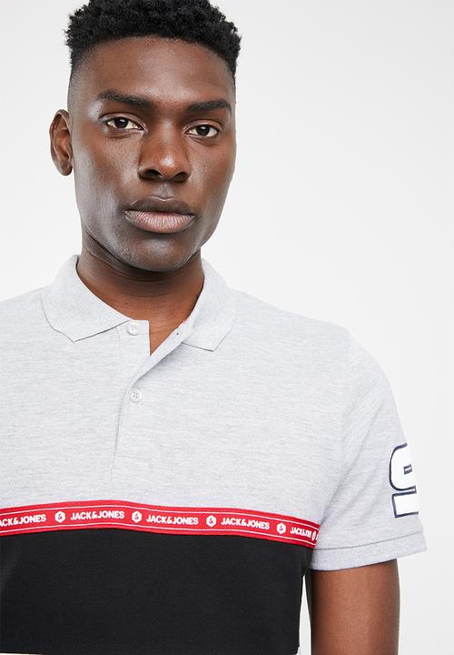 Jack & Jones - Wiskit short sleeve polo - grey