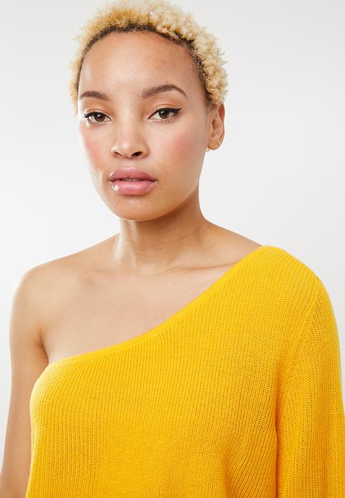 ONLY - Cathrine one shoulder top - yellow