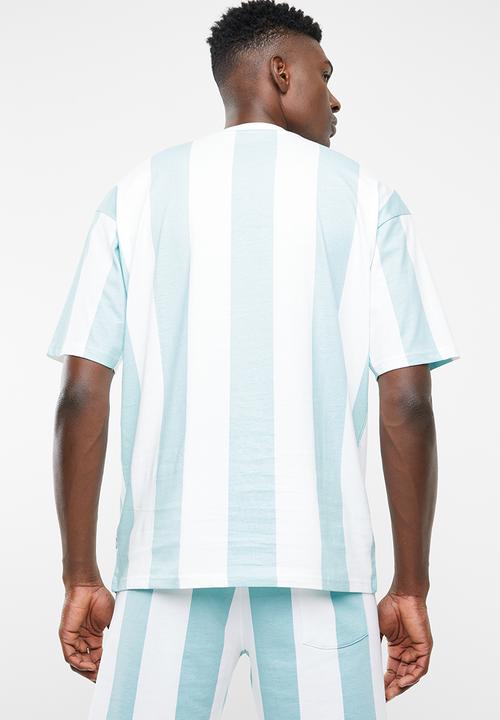 Only & Sons - Hurry oversized stripe tee - blue & white