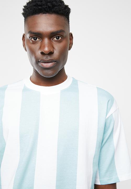 Only & Sons - Hurry oversized stripe tee - blue & white
