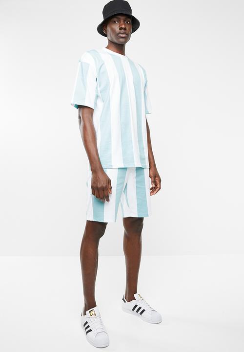 Only & Sons - Hurry oversized stripe tee - blue & white