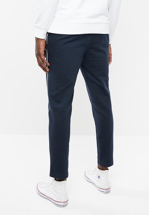 Superbalist - Tapered pintuck,piping cropped sweatpants - navy