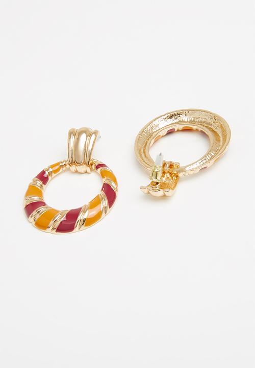 Superbalist - Macy earrings - orange & purple