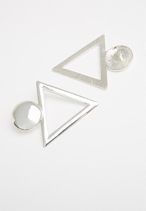 Superbalist - Triangular drop earrings - silver