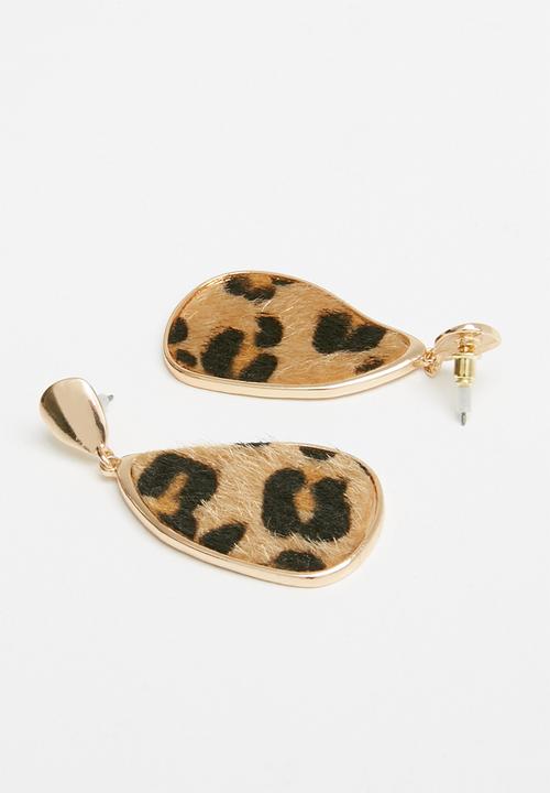 Superbalist - Leopard print earrings - multi