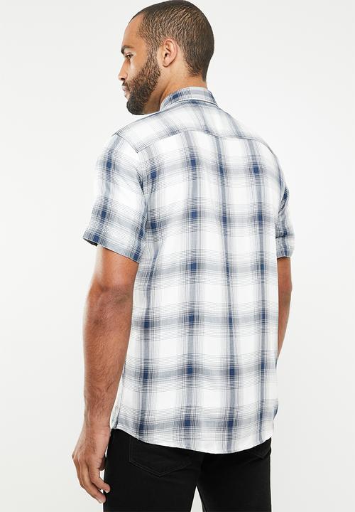Only & Sons - Samy check shirt - blue & white