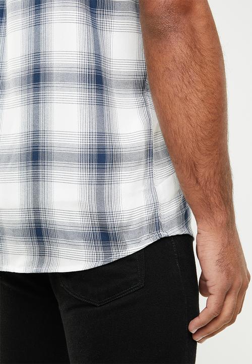 Only & Sons - Samy check shirt - blue & white
