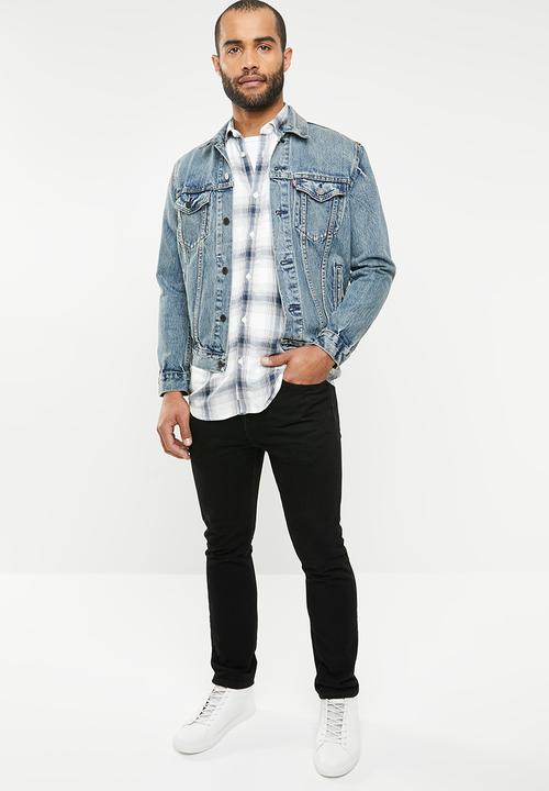 Only & Sons - Samy check shirt - blue & white