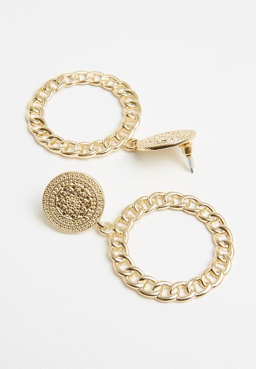 Superbalist - Vintage chain hoop earrings - gold