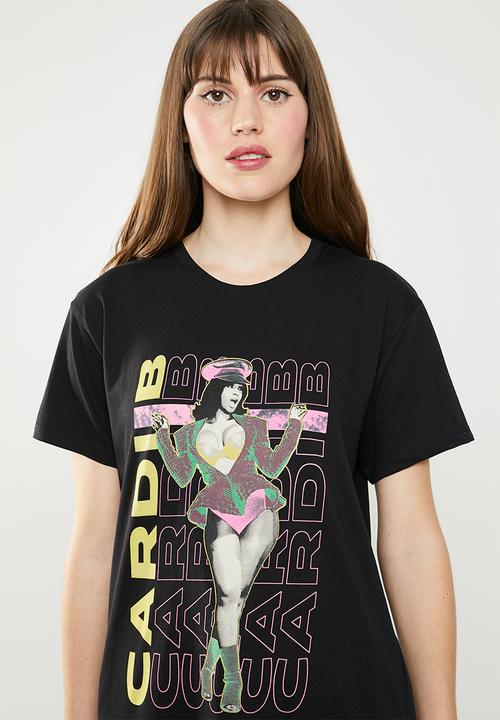 Cotton On - Classic band Cardi B tee - black
