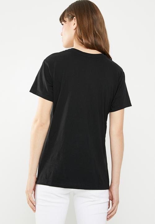 Cotton On - Tbar fox graphic T-shirt - black
