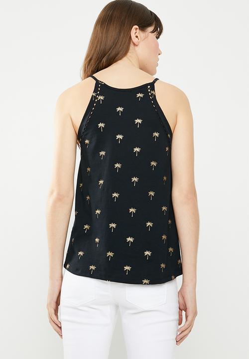 c(inch) - Basic cami - black & gold