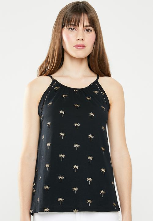 c(inch) - Basic cami - black & gold