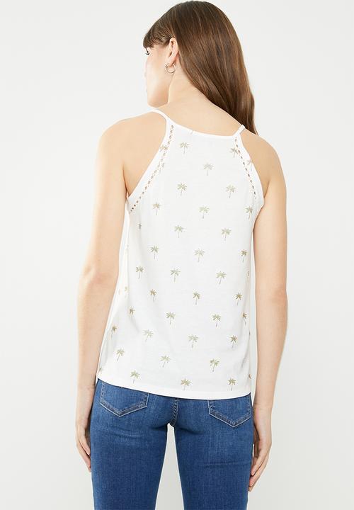 c(inch) - Basic cami - white & gold