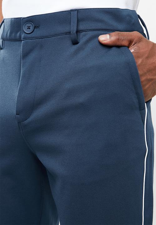 Only & Sons - Aged stripe shorts - navy