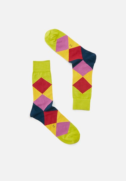 Falke - Fancy argyle socks - green  
