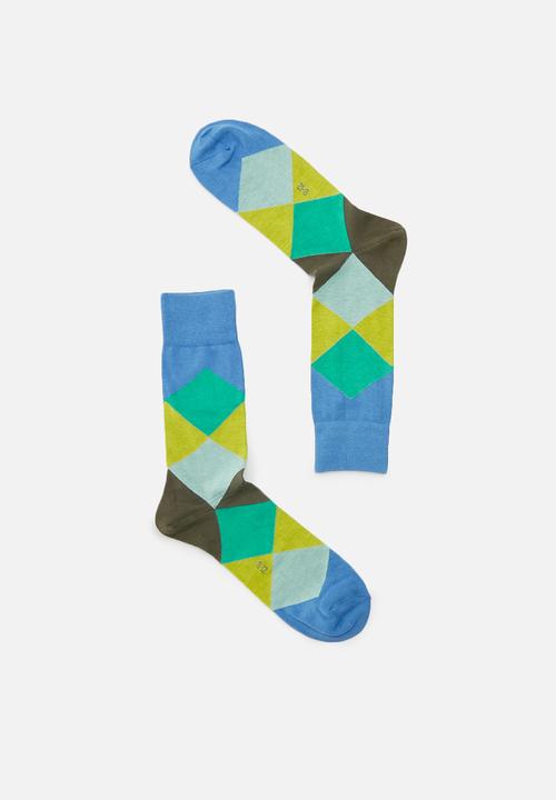 Falke - Fancy argyle socks - blue