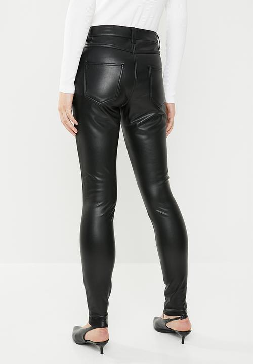 ONLY - Molly faux leather pants - black