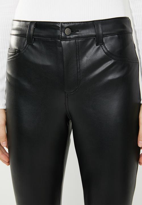 ONLY - Molly faux leather pants - black