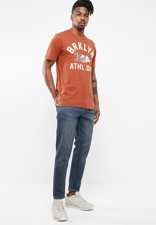 Cotton On - Tbar short sleeve sport tee - burnt orange