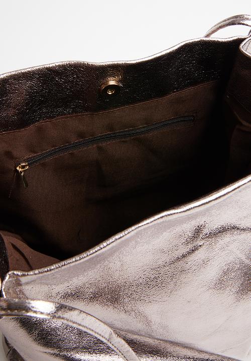 STYLE REPUBLIC - Metallic bucket bag -  rose gold