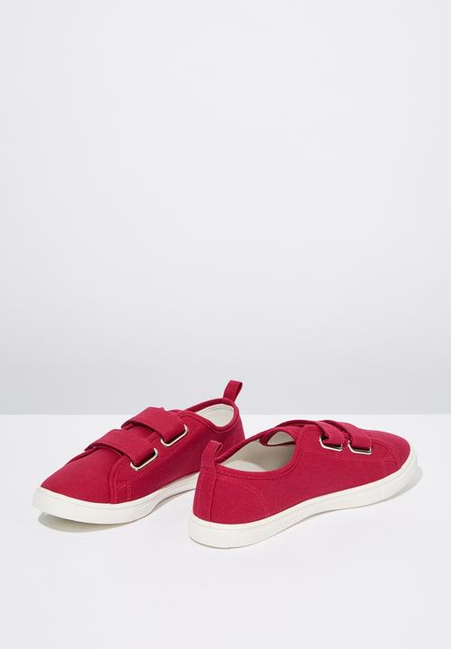 Cotton On - Canvas double strap plimsoll - pink