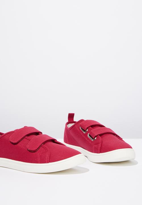 Cotton On - Canvas double strap plimsoll - pink