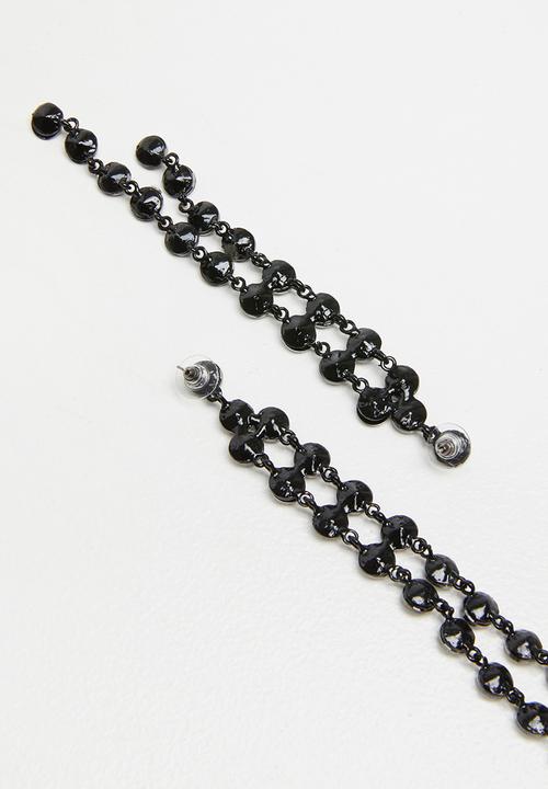 STYLE REPUBLIC - Embellished earrings - black