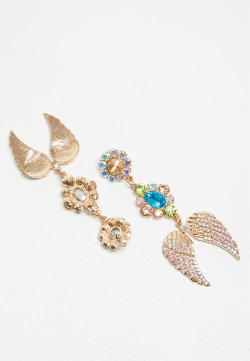 STYLE REPUBLIC - Multi Stone earrings - gold