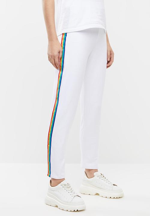 rainbow striped pants