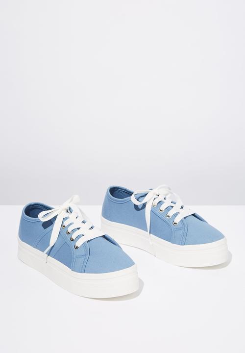 Cotton On - Willow platform sneaker - blue