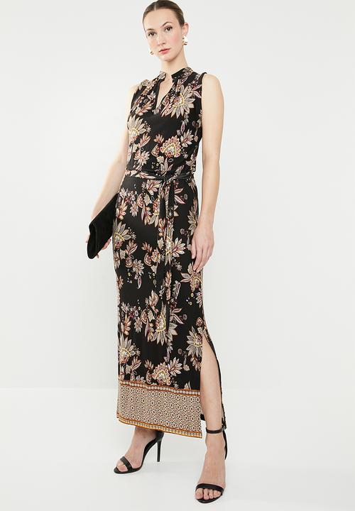 edit - Border print maxi dress - multi 