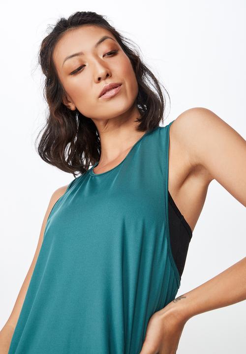 Cotton On - Open back strappy tank  - green