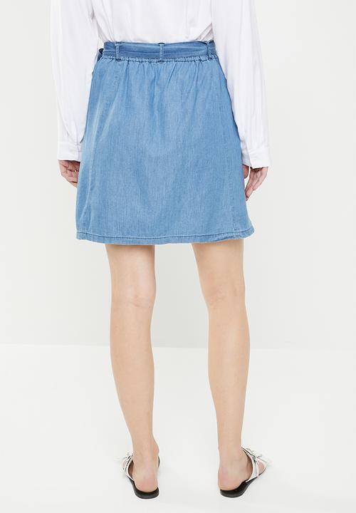 JEEP - Denim midi skirt - blue