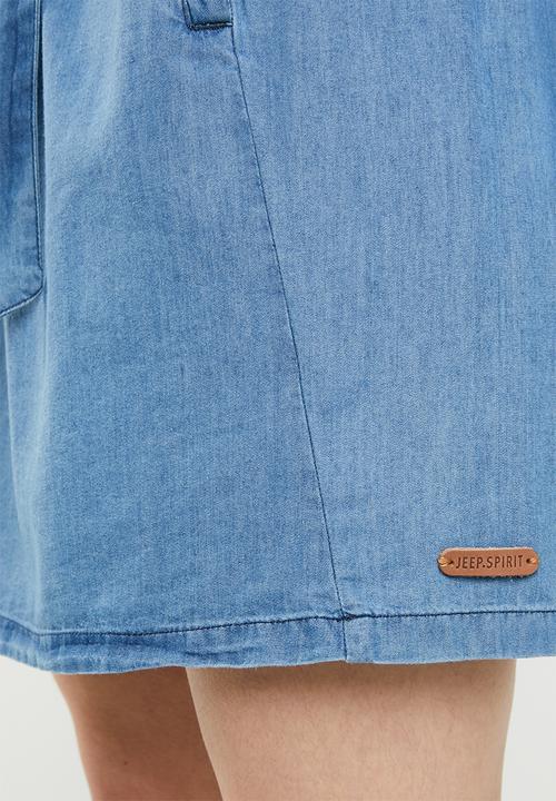 JEEP - Denim midi skirt - blue