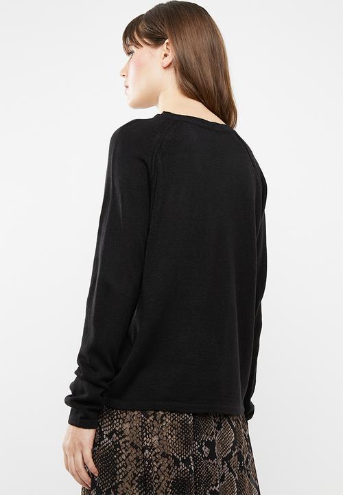 Jacqueline de Yong - Pandora longsleeve pullover knit - black