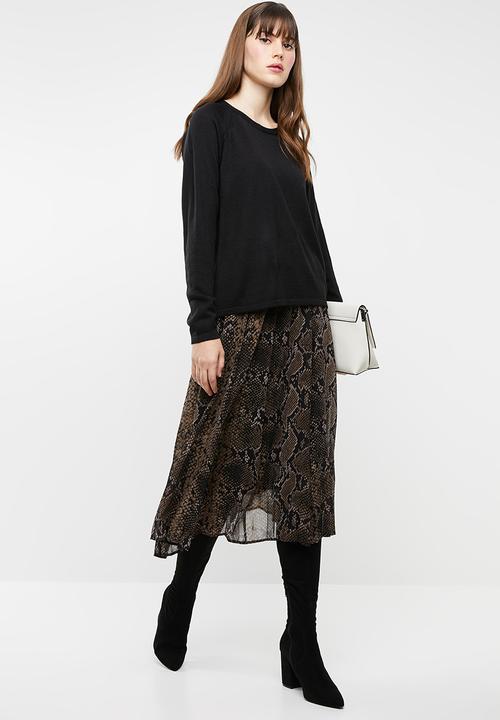 Jacqueline de Yong - Pandora longsleeve pullover knit - black