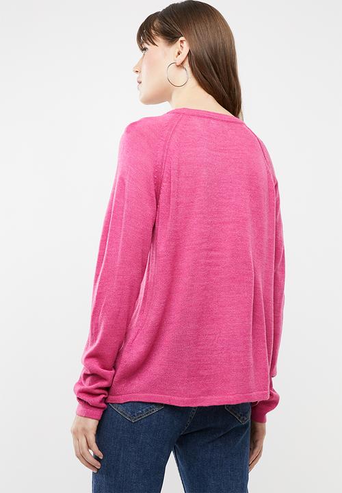 Jacqueline de Yong - Pandora longsleeve pullover knit - pink