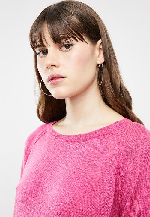 Jacqueline de Yong - Pandora longsleeve pullover knit - pink