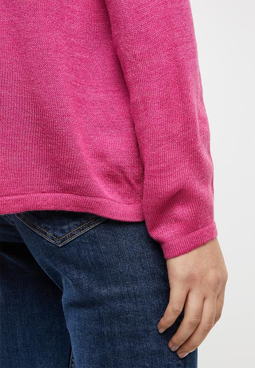 Jacqueline de Yong - Pandora longsleeve pullover knit - pink